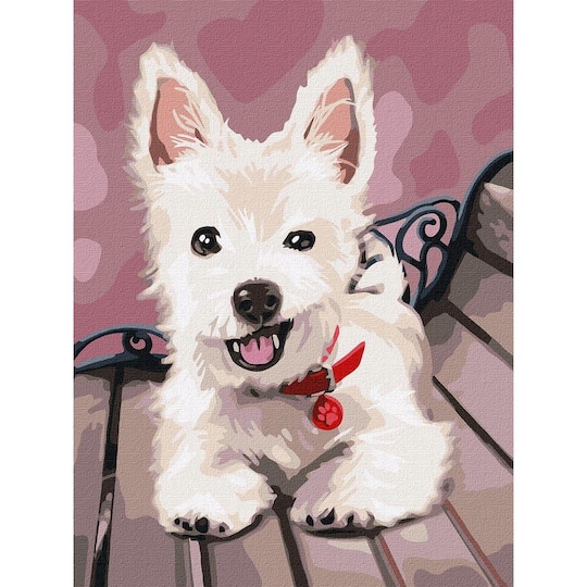 Playful Puppy Painting by Numbers Kit
